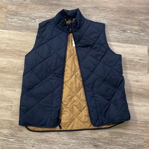 J. Crew Factory Quilted Walker Vest for Men in Navy  - New with Tags